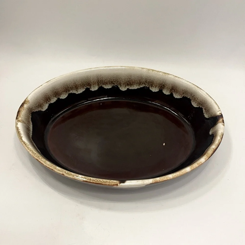 Pfaltzgraff Gourmet Brown Drip Glaze Stoneware Oval Casserole Dish #241 10